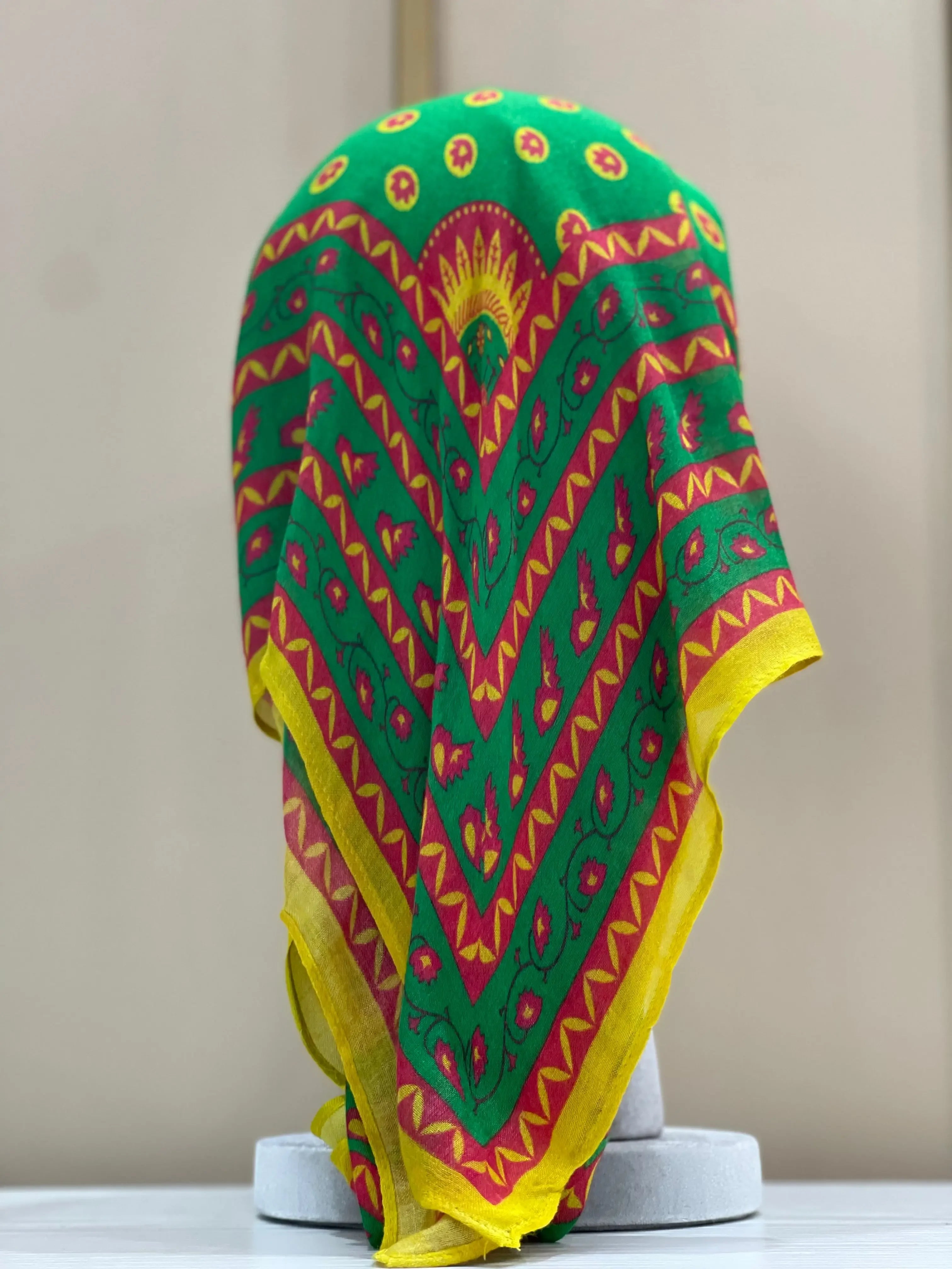 Square Printed Modal Scarf - Stylish and Versatile Fashion Accessory Palestinian Elegance