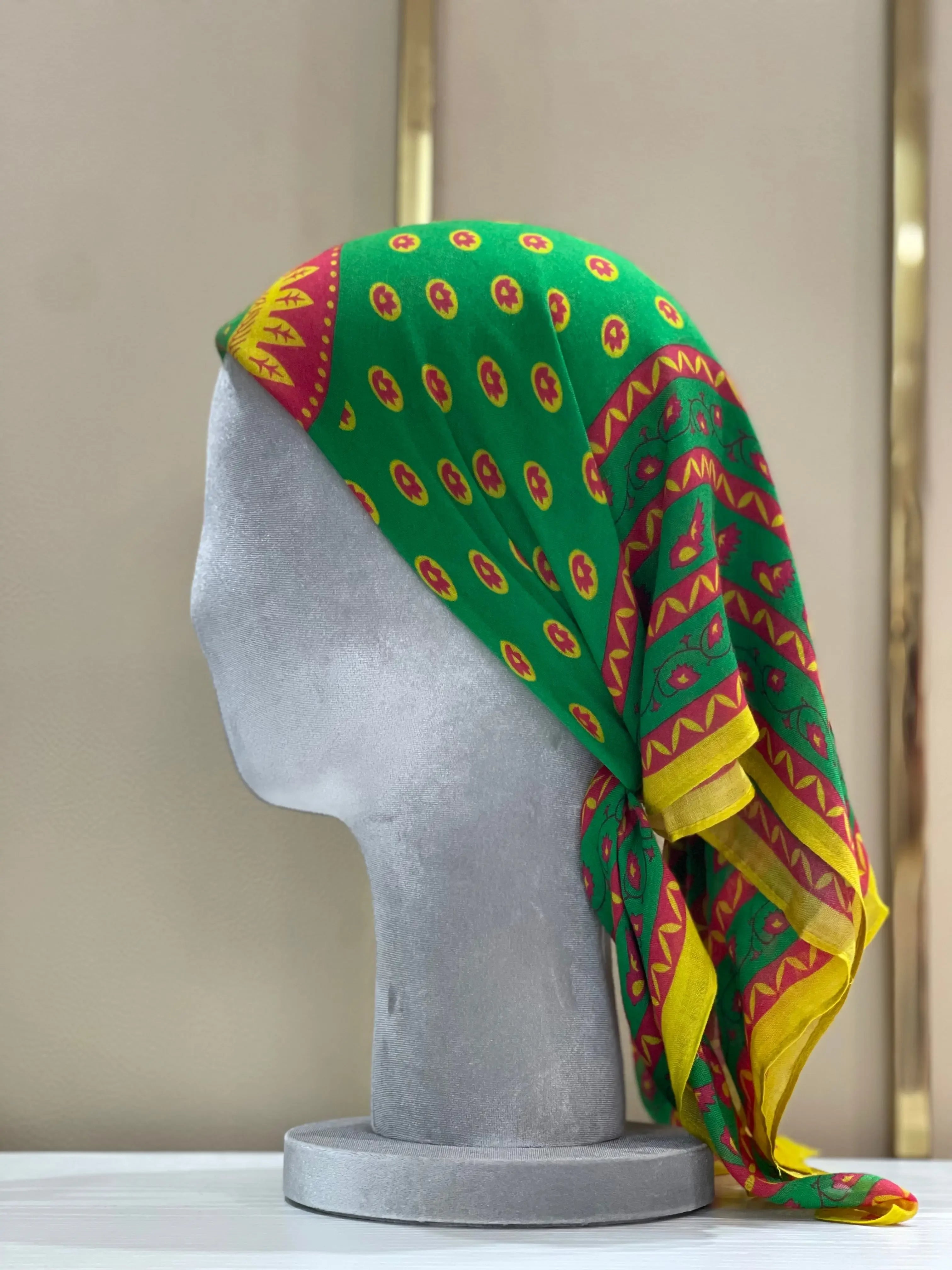 Square Printed Modal Scarf - Stylish and Versatile Fashion Accessory Palestinian Elegance