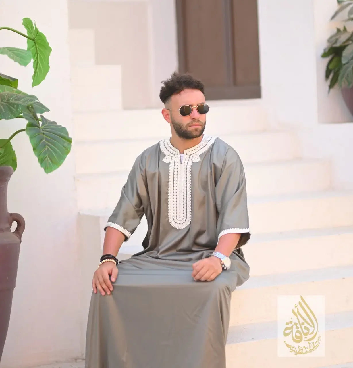 Moroccan Jalabiyas from Palestinian Elegance | Mens | without hoods Palestinian Elegance