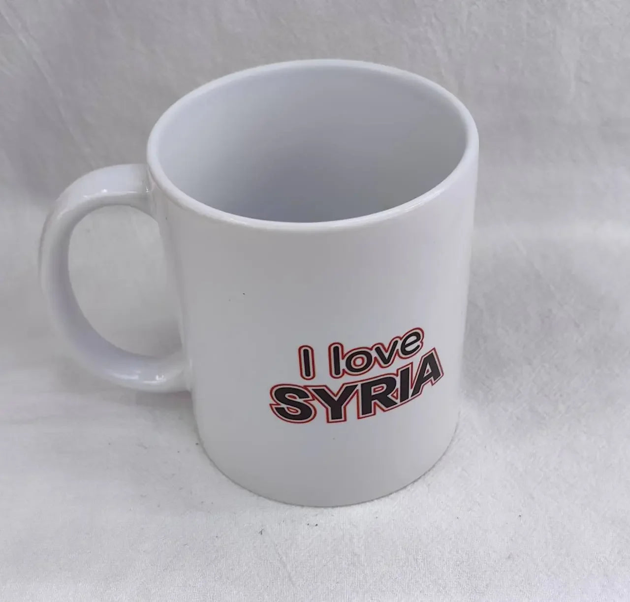 I Love Syria Two-Faced Cup Design Palestinian Elegance