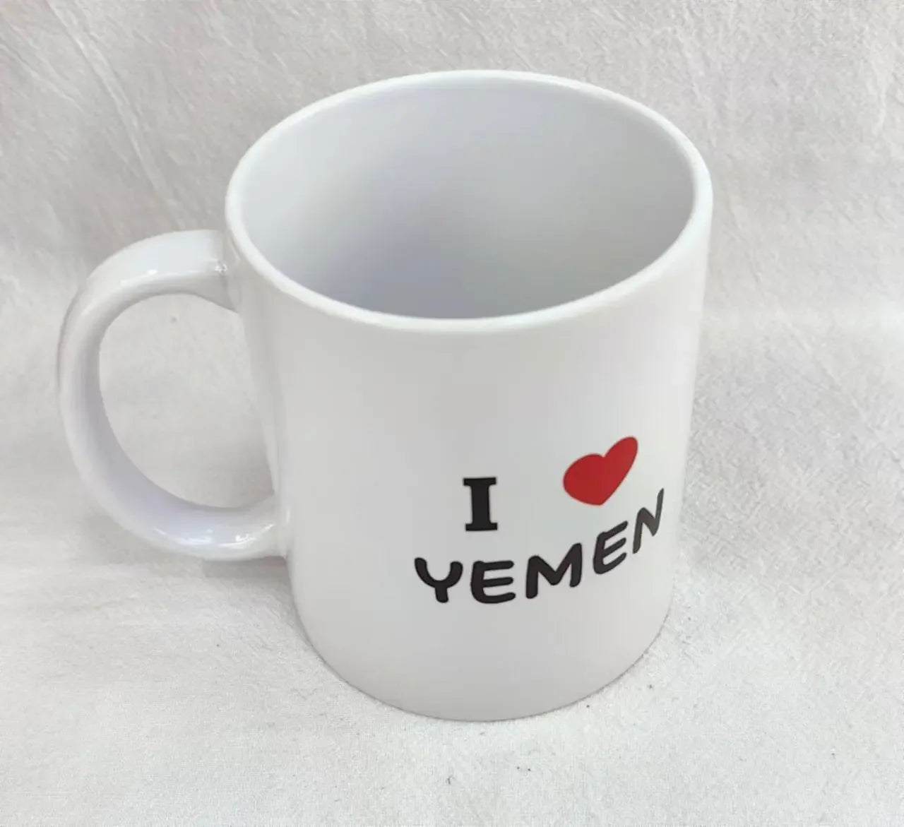 I Love Yemen Two-Faced Cup Design Palestinian Elegance