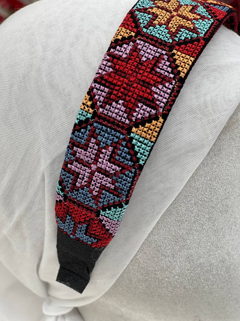 Palestinian Embroidered Headband-featuring classic geometric outfits special occasions.