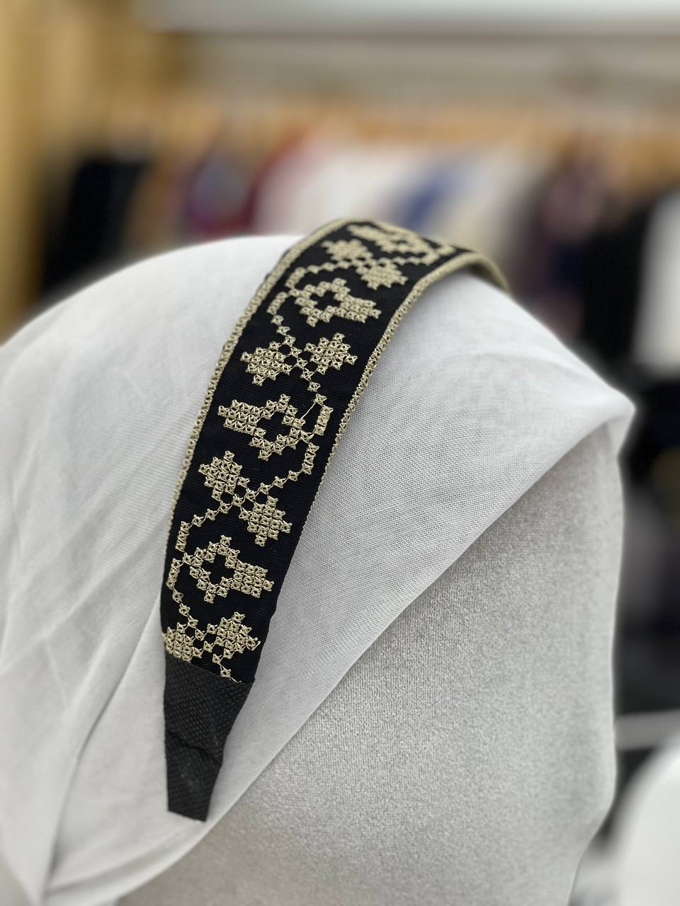 Palestinian Embroidered Headband-featuring classic geometric outfits special occasions.