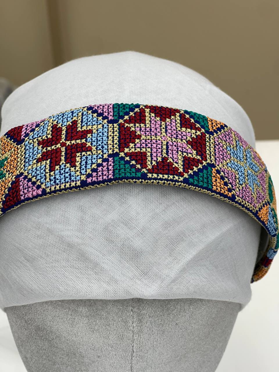 Palestinian Embroidered Headband-featuring classic geometric outfits special occasions.