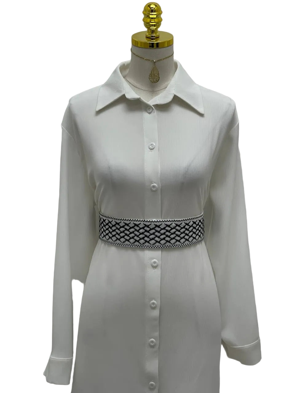 Palestinian Embroidered Leather-Lined Belt