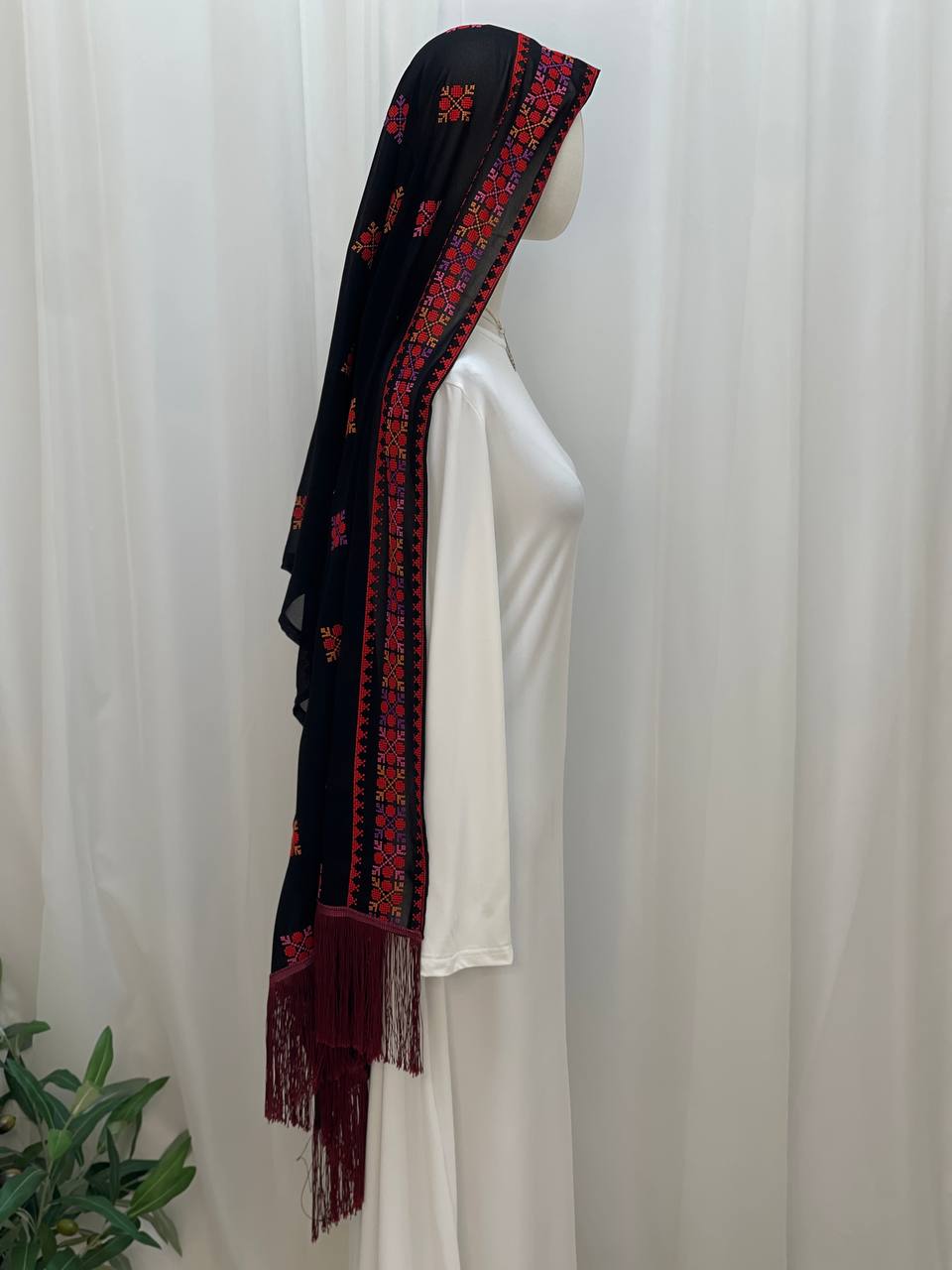 Embroidered Tradition Chiffon Khirka/Shawl