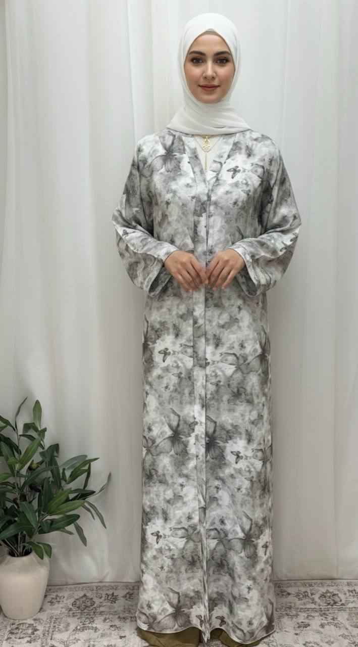 Butterfly Print Serenity Abaya