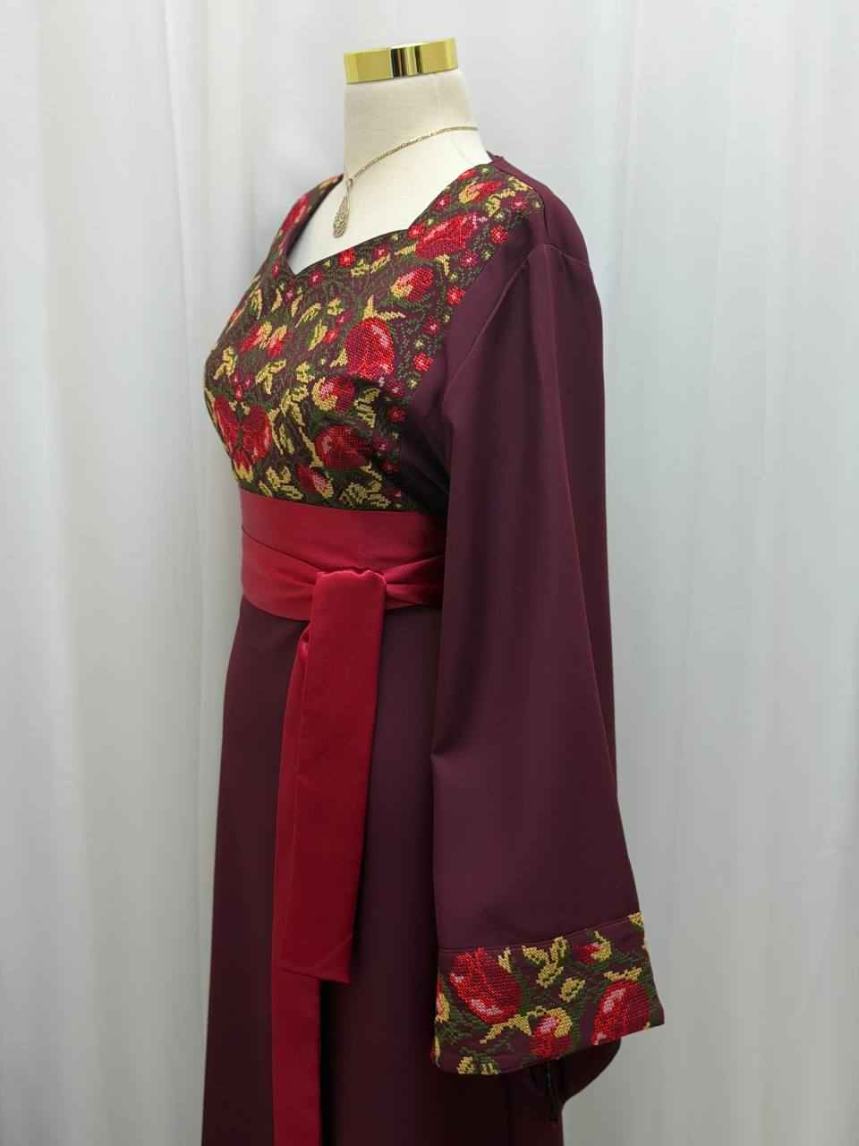 Crimson Heritage Embroidered Thobe