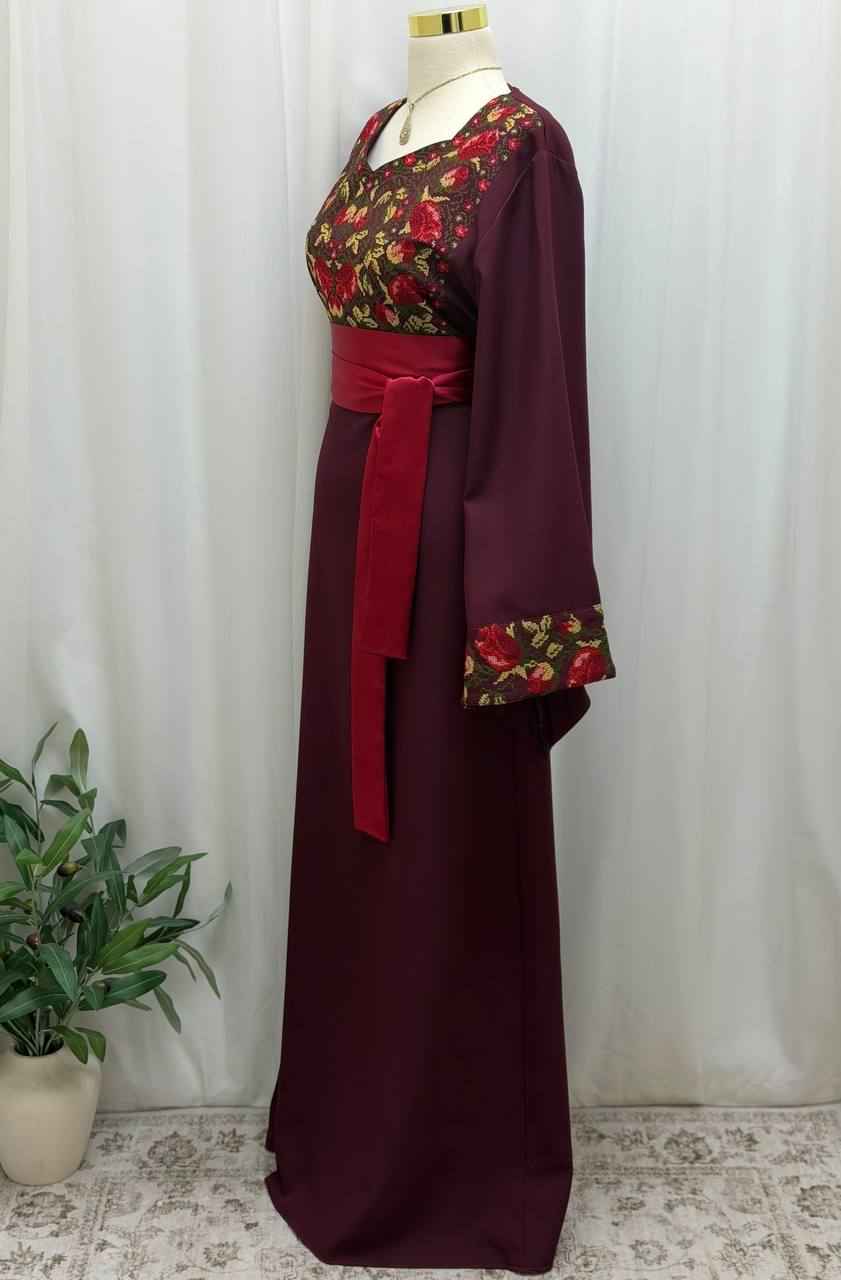Crimson Heritage Embroidered Thobe