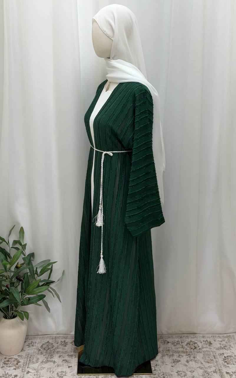 Emerald Breeze Layered Abaya Set