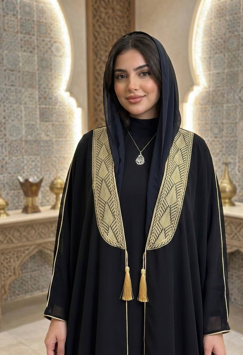 Royal Embroidered Chiffon Bisht