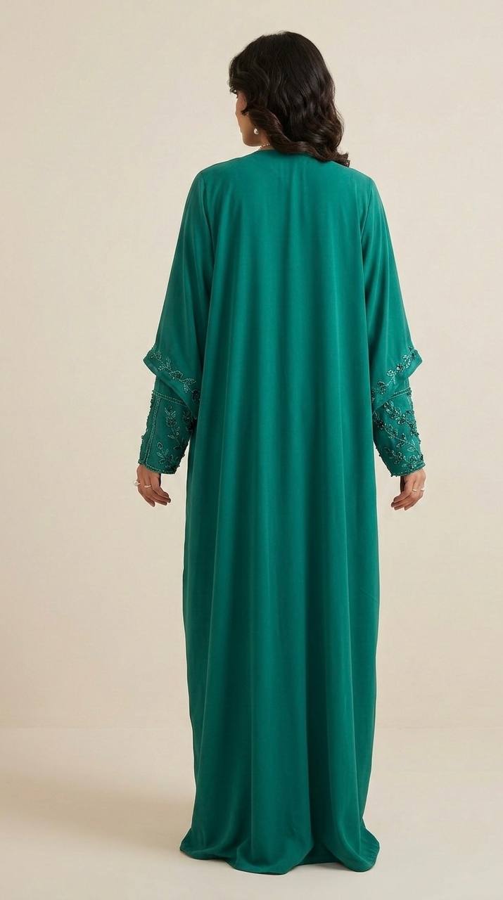 Royal Bloom Hand-Beaded Kaftan