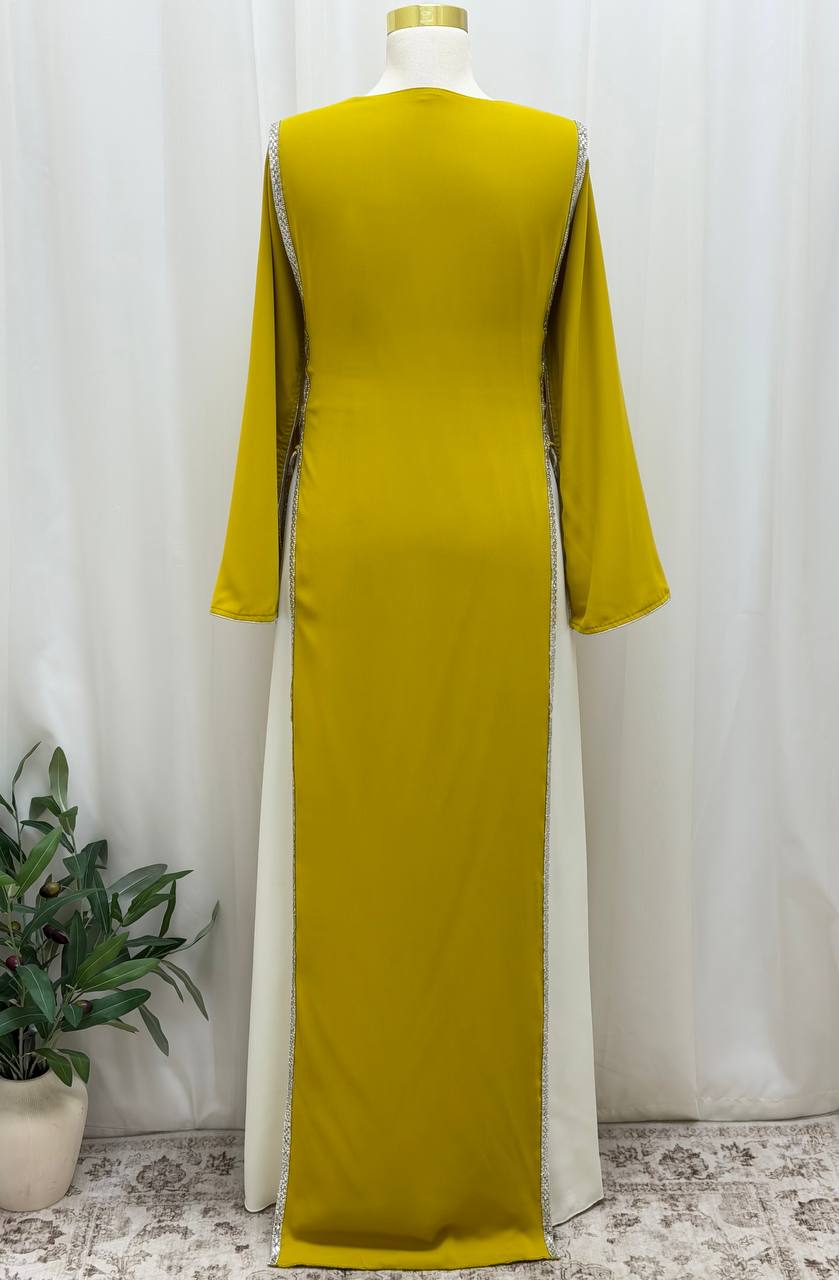 Royal Dima Embellished Kaftan - Palestinian Elegance