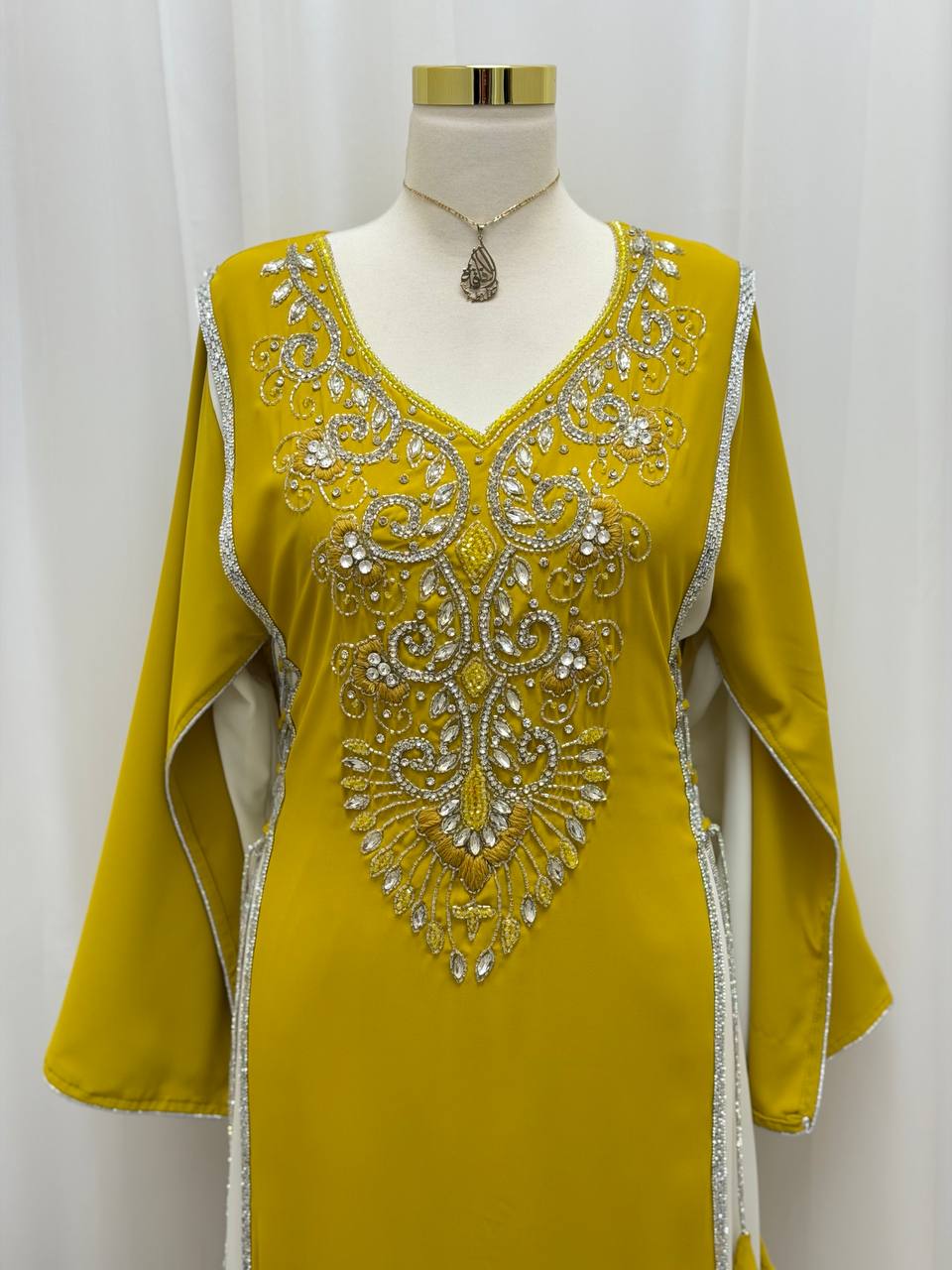 Royal Dima Embellished Kaftan - Palestinian Elegance