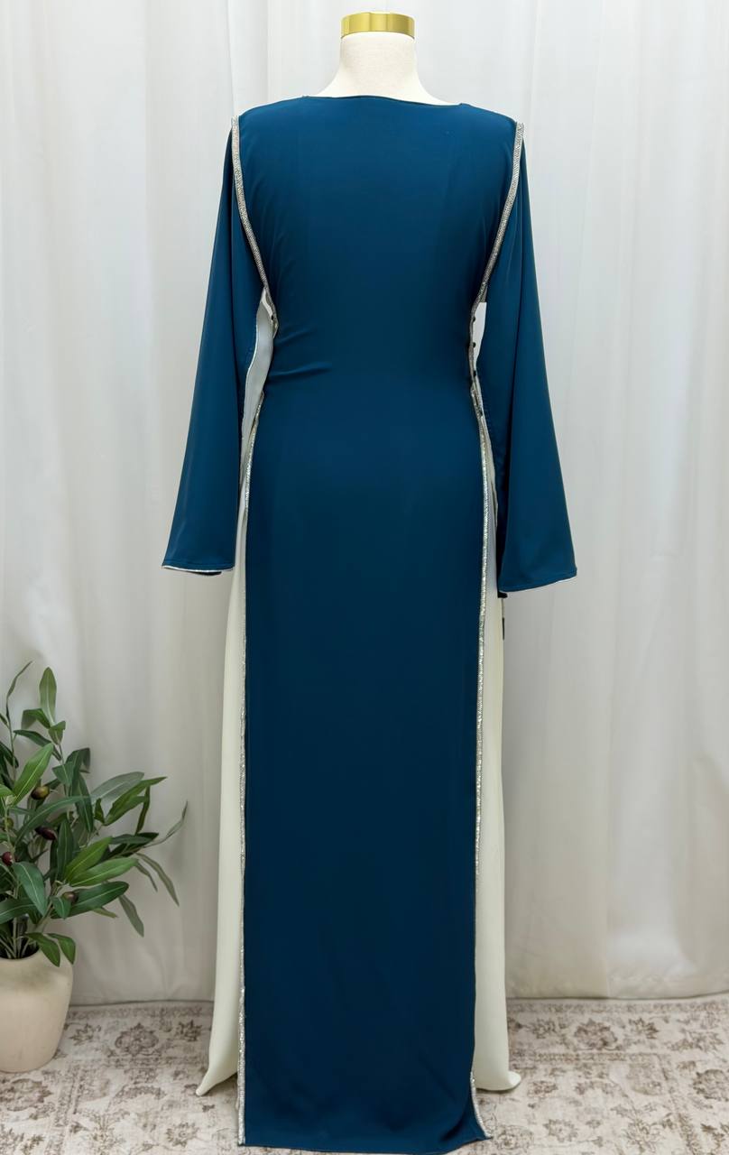 Royal Dima Embellished Kaftan - Palestinian Elegance