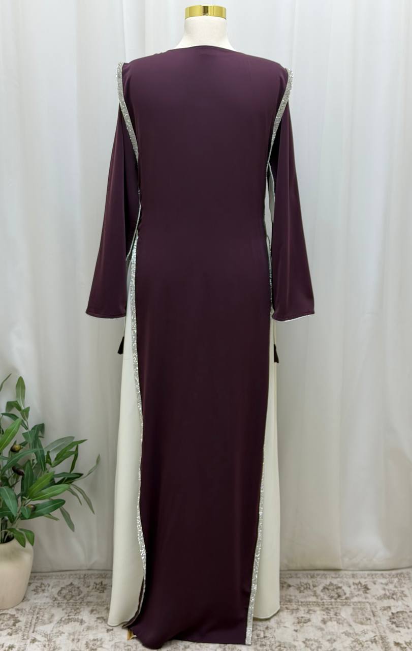 Royal Dima Embellished Kaftan - Palestinian Elegance