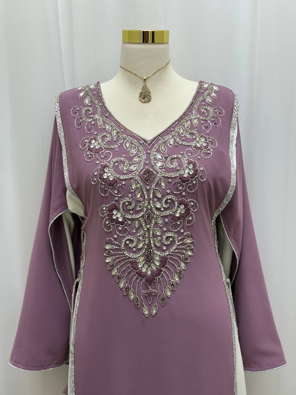Royal Dima Embellished Kaftan - Palestinian Elegance