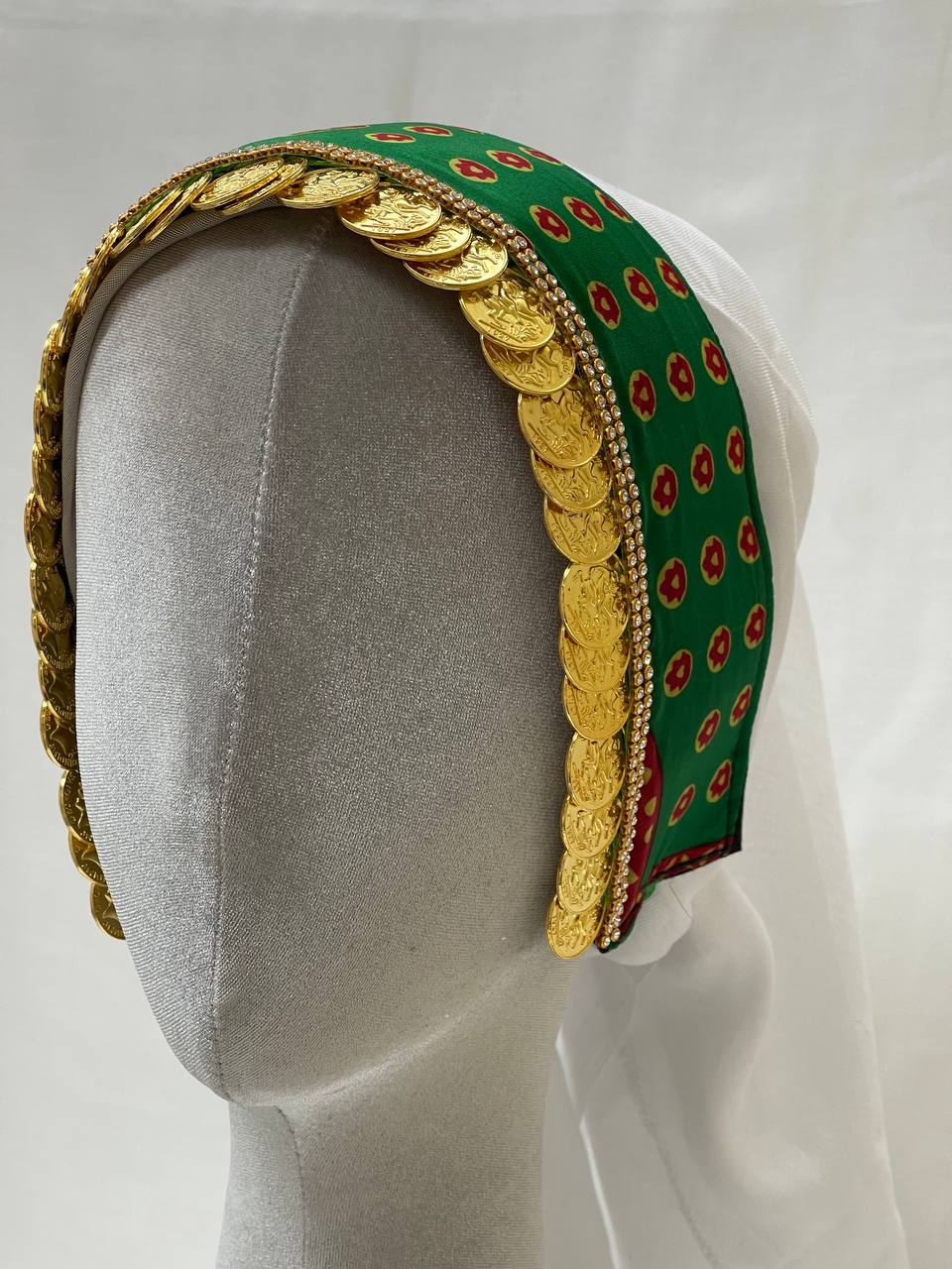 Heritage Coin Headband – 21K Gold Plated Lira Tassel - Palestinian Elegance