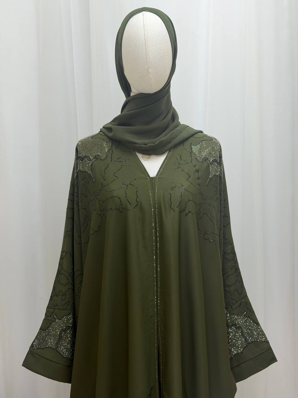 Olive Dune Butterfly Abaya