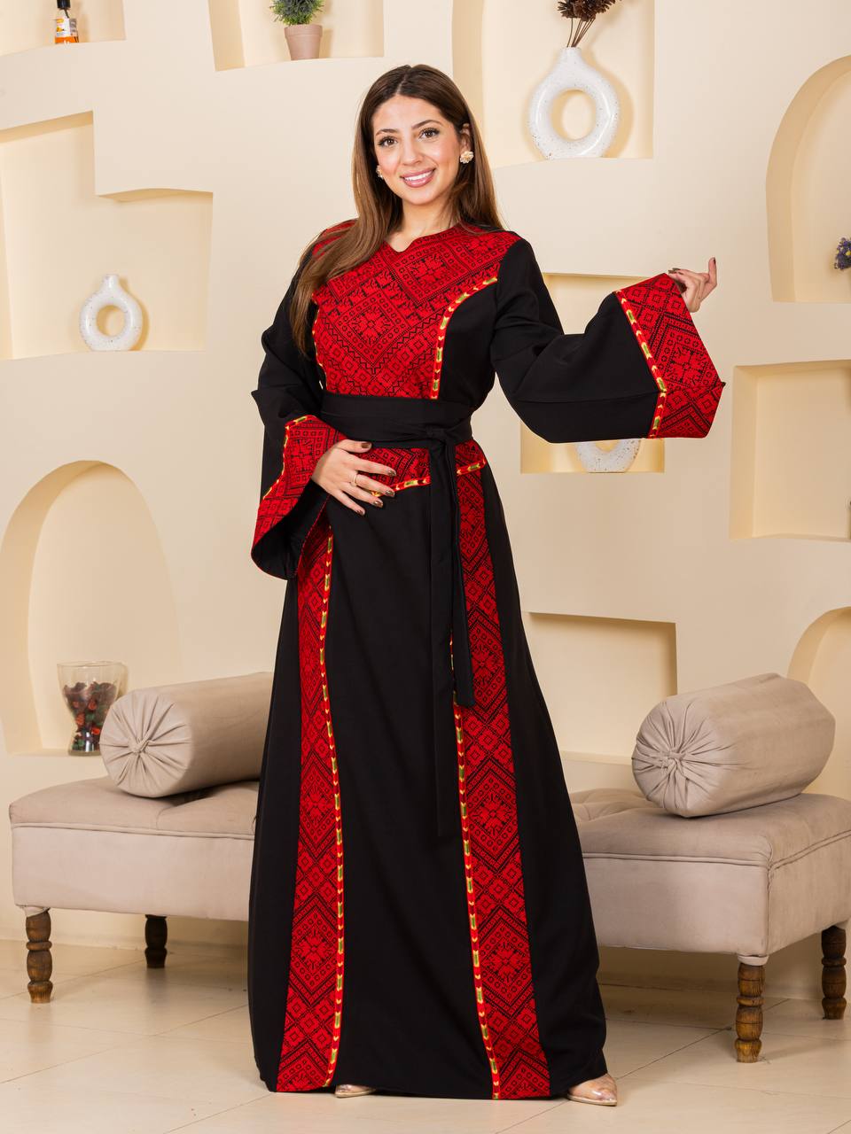The Modern Heritage Embroidered Thobe – Belted Collection