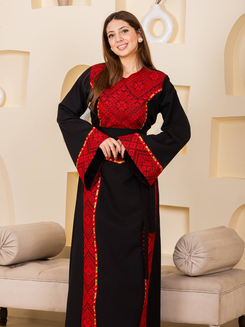 The Modern Heritage Embroidered Thobe – Belted Collection