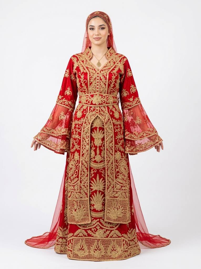 Red Moroccan Takchita Kaftan