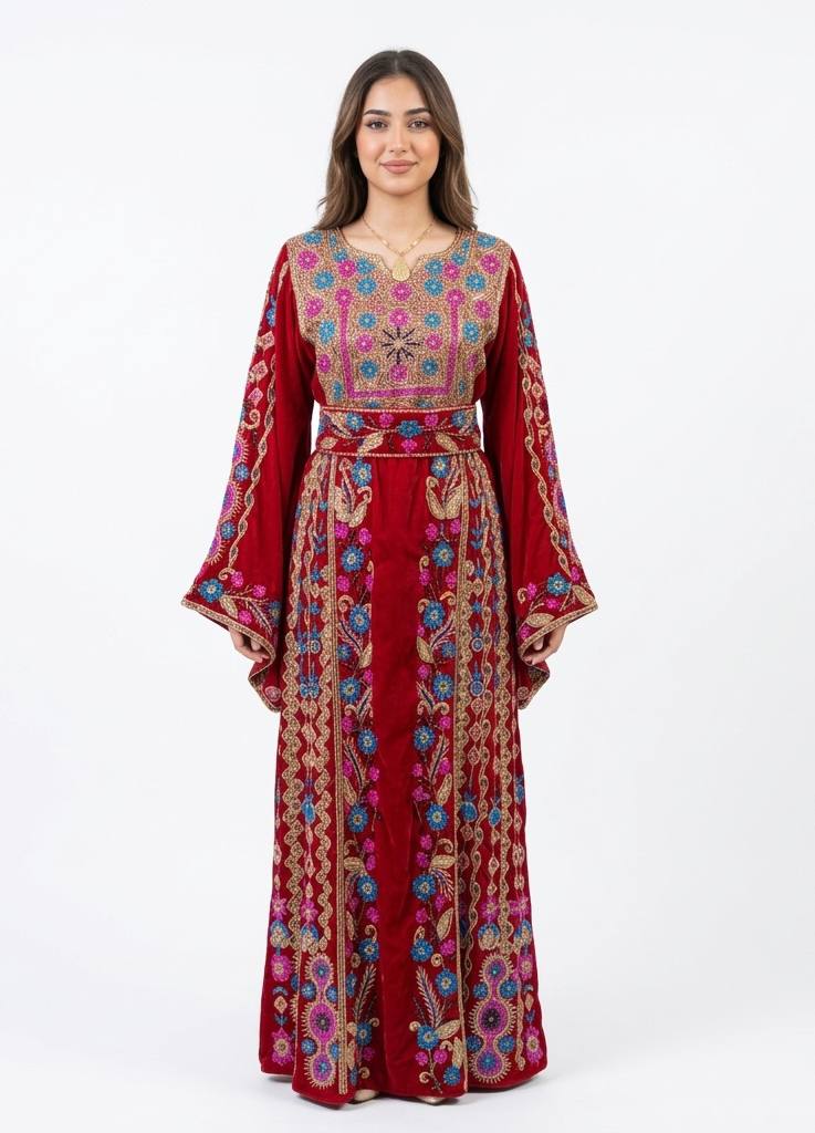 Malikat Al-Ruby – Hand Beaded Velvet Thobe