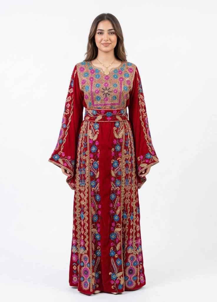 Malikat Al-Ruby – Hand Beaded Velvet Thobe