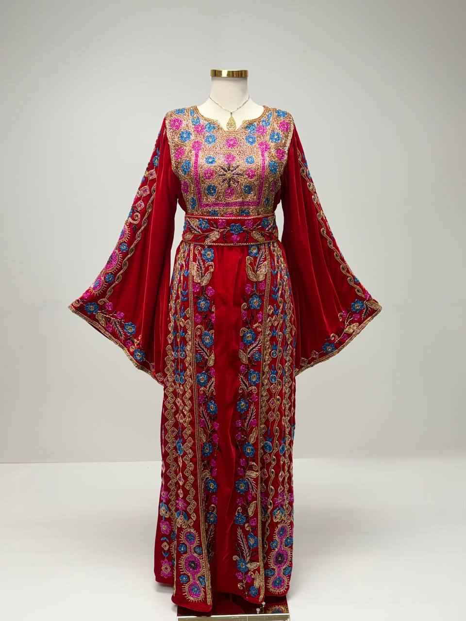 Malikat Al-Ruby – Hand Beaded Velvet Thobe