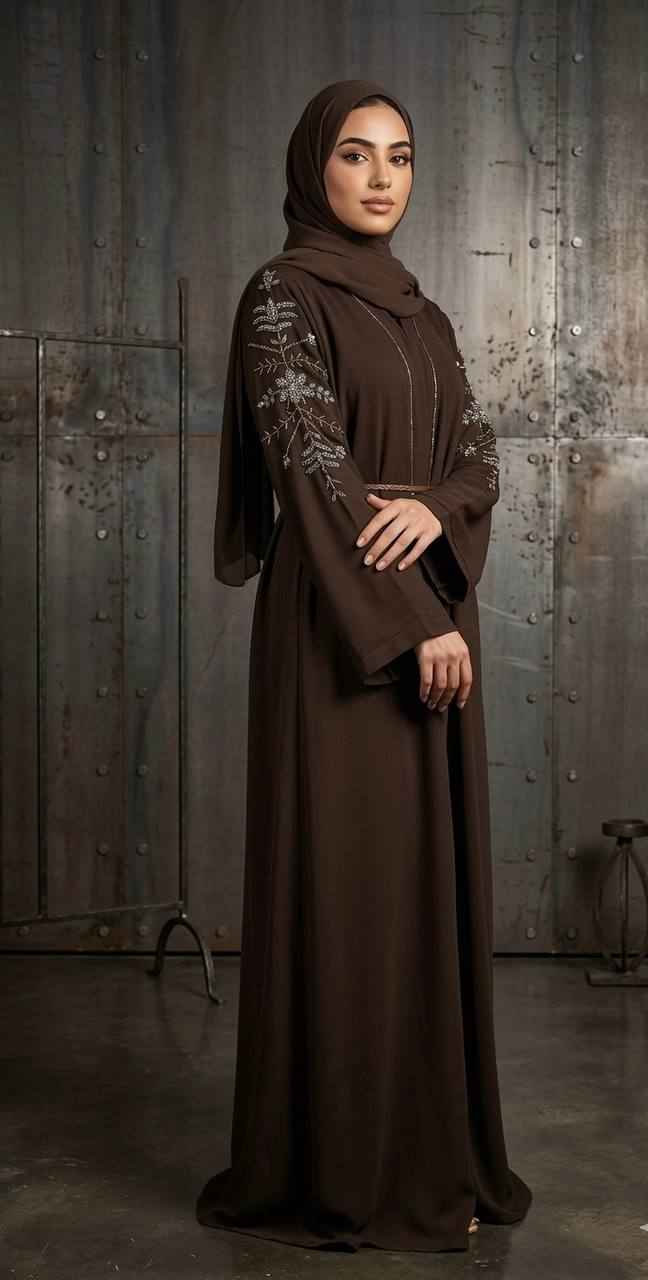 Desert Whisper Beaded Abaya