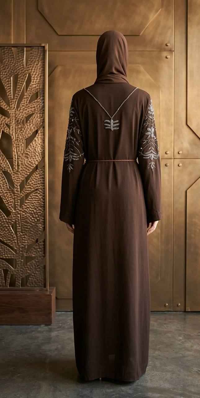 Desert Whisper Beaded Abaya