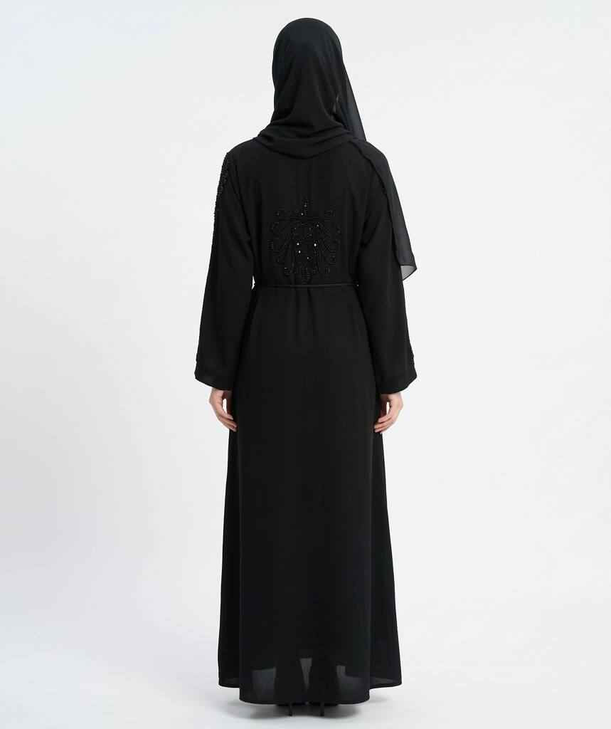 Noir Beaded Grace Abaya