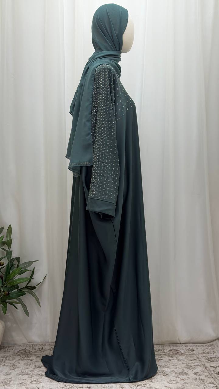 Serene Wings Abaya – Dual Tone