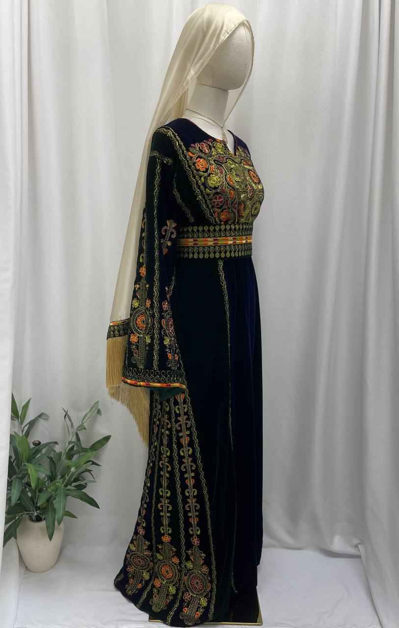 Emerald Heritage Organza Shawl-Khirka.