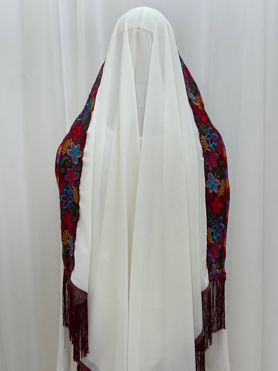 Heritage Bloom Embroidered Shawl