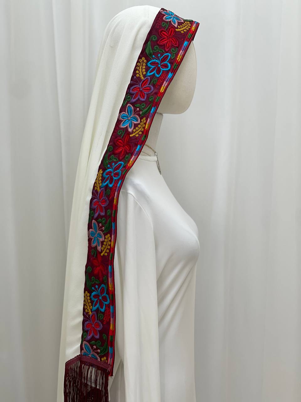 Heritage Bloom Embroidered Shawl