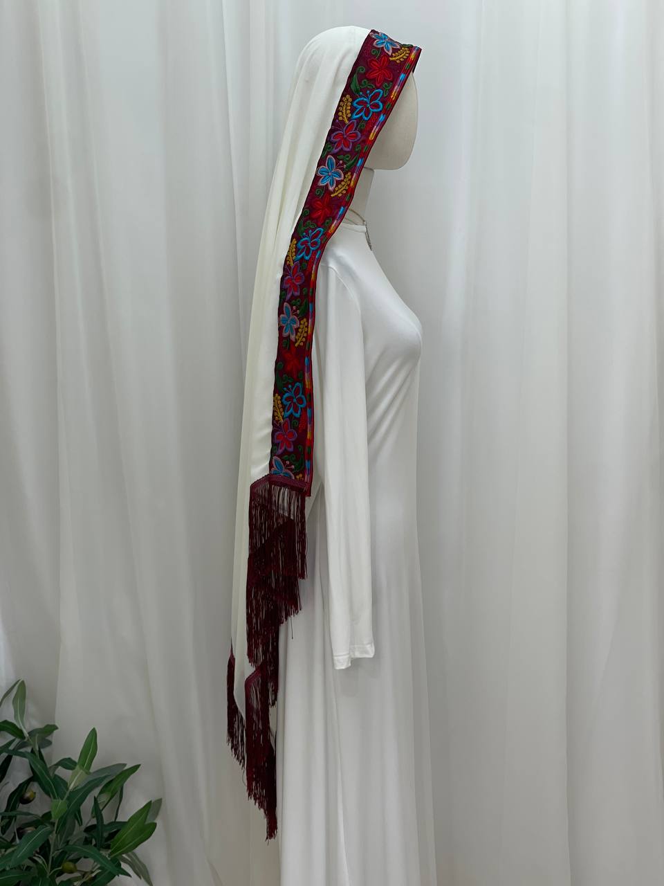 Heritage Bloom Embroidered Shawl
