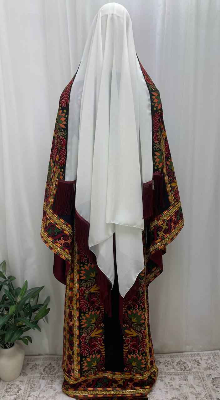 Lilac Whisper Embroidered Shawl
