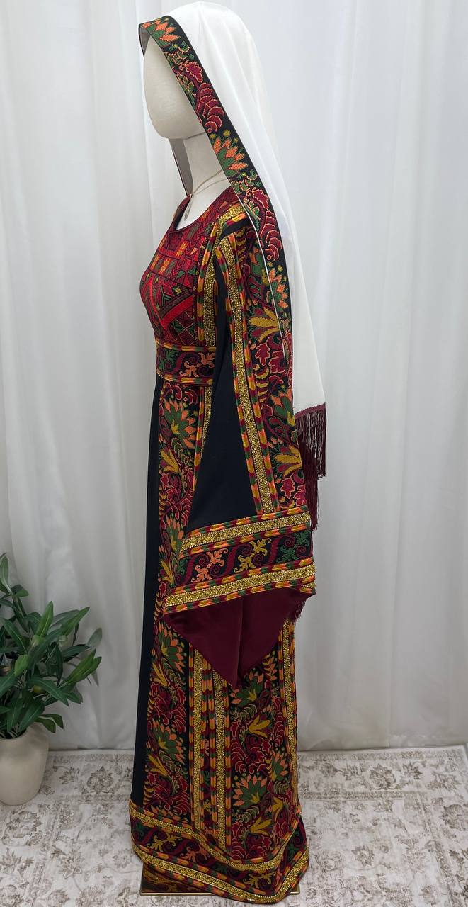 Lilac Whisper Embroidered Shawl