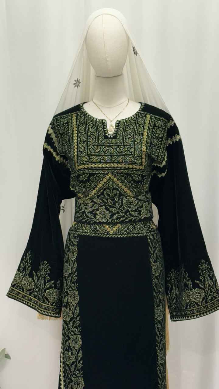 Samah Emerald Heritage Velvet Thobe