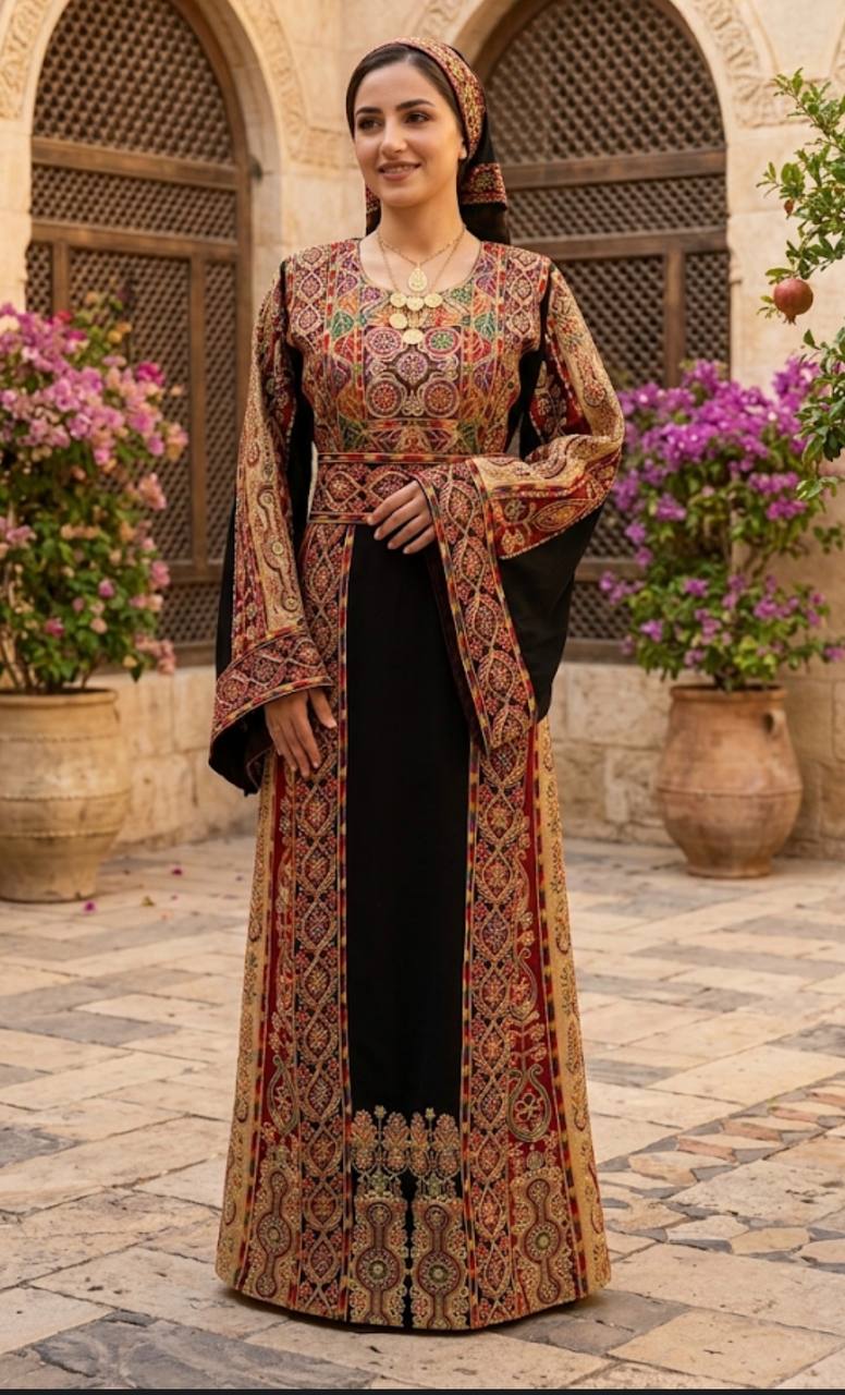 Karmel Queen Embroidered Thobe