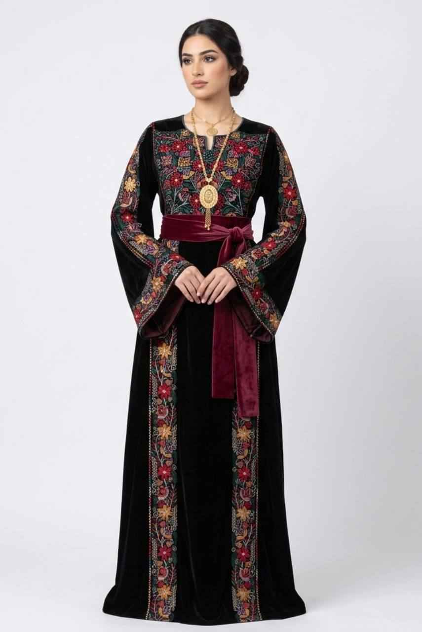 Velvet Heritage Embroidered Thobe
