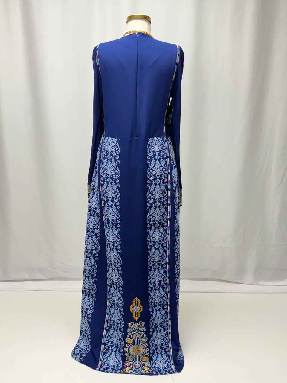 Layan Sapphire Blue Embroidered Thobe