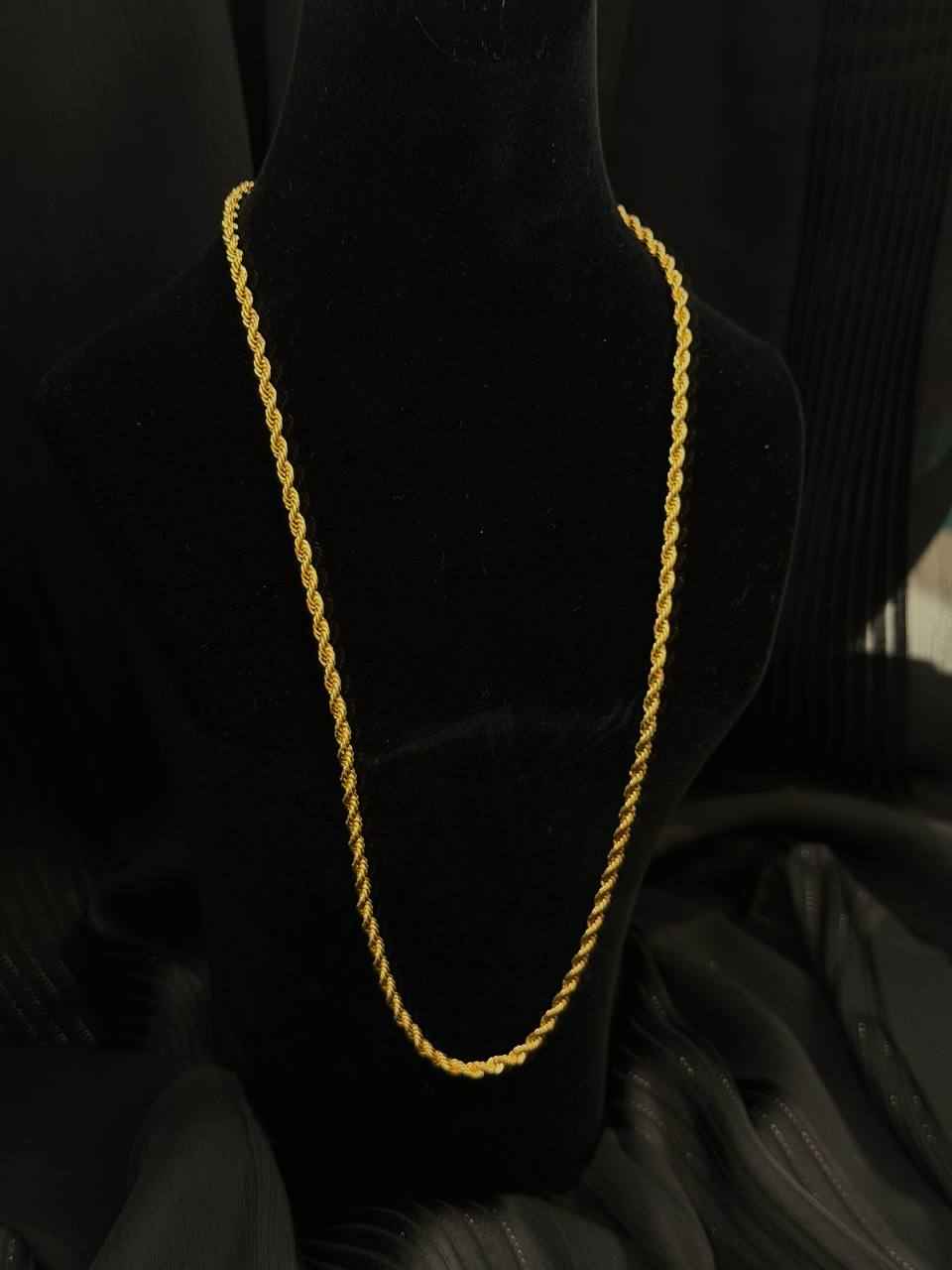 Golden Rope Chain Necklace