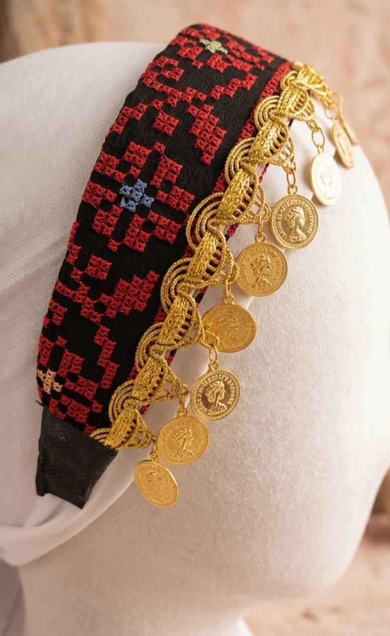 Heritage Coin Embroidered Headband ✨