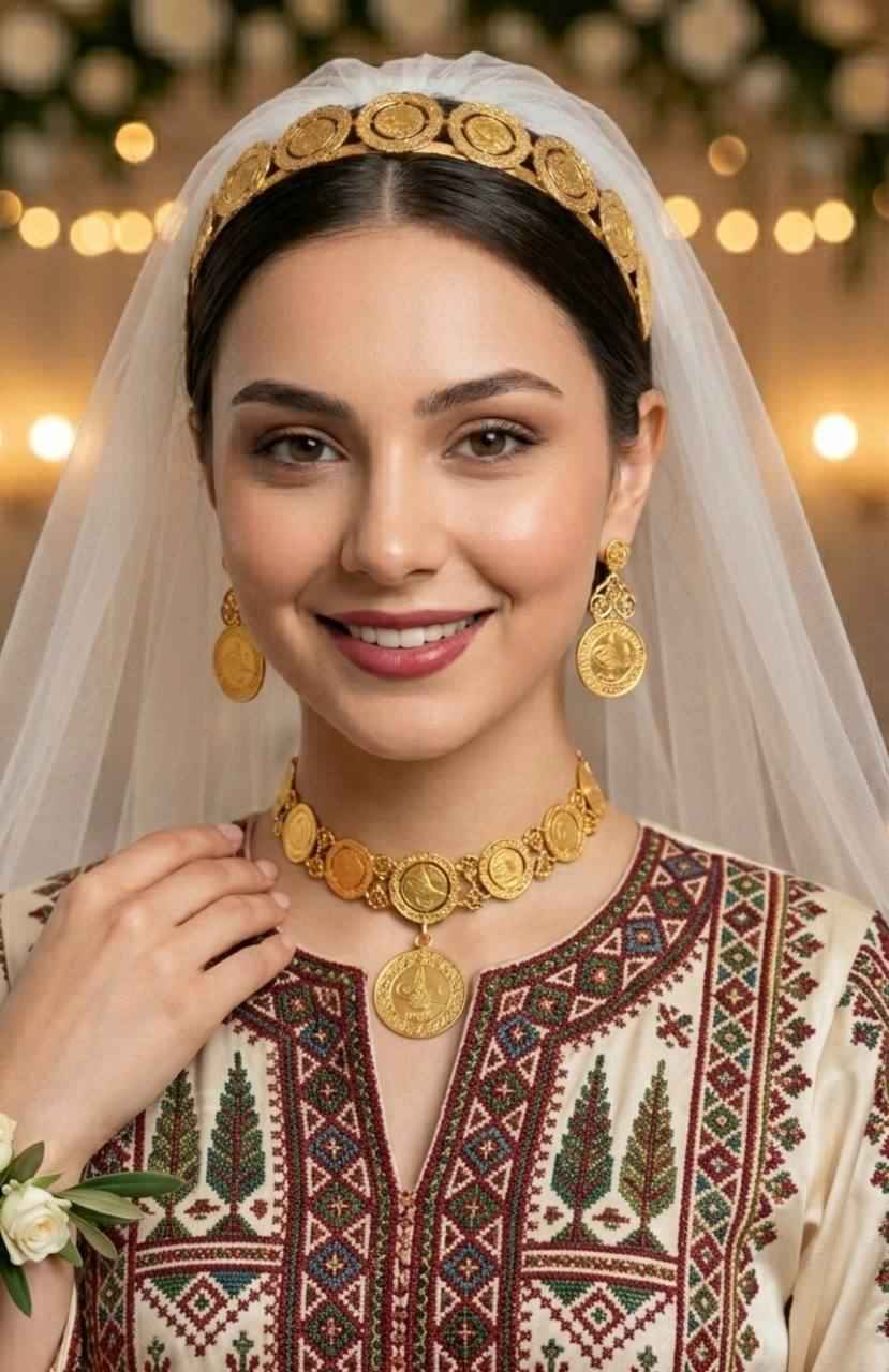 Raised Turkish Coin Headband – 21K Gold Look