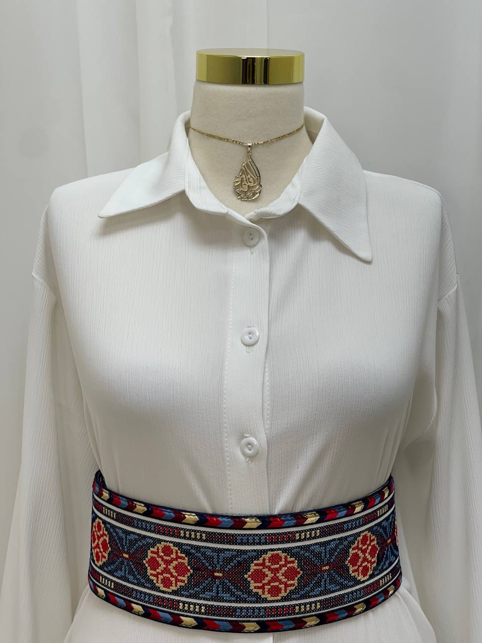 Heritage Embroidered Waist Belt - Palestinian Elegance