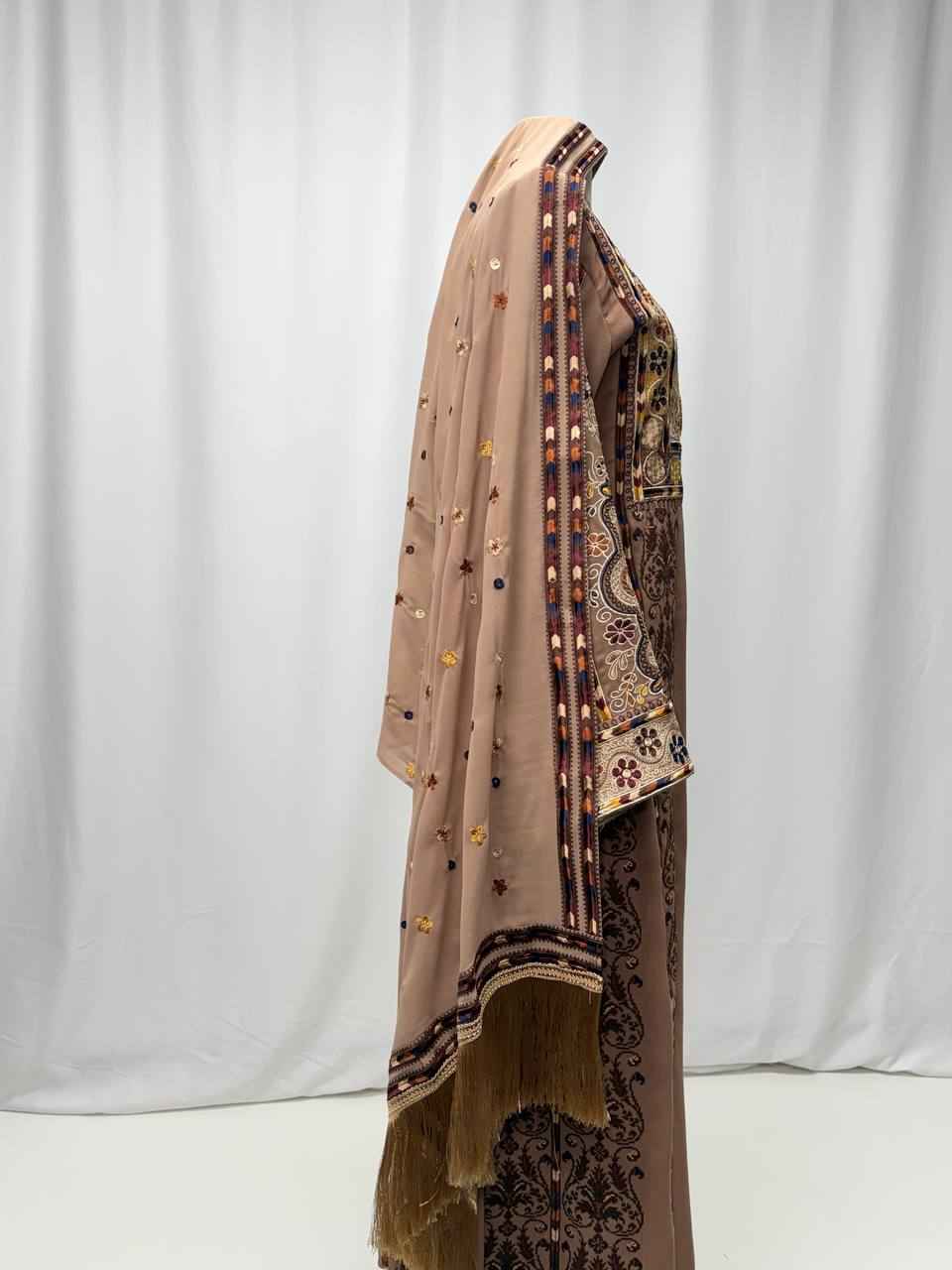 Sienna Blossom Shawl /Khirka