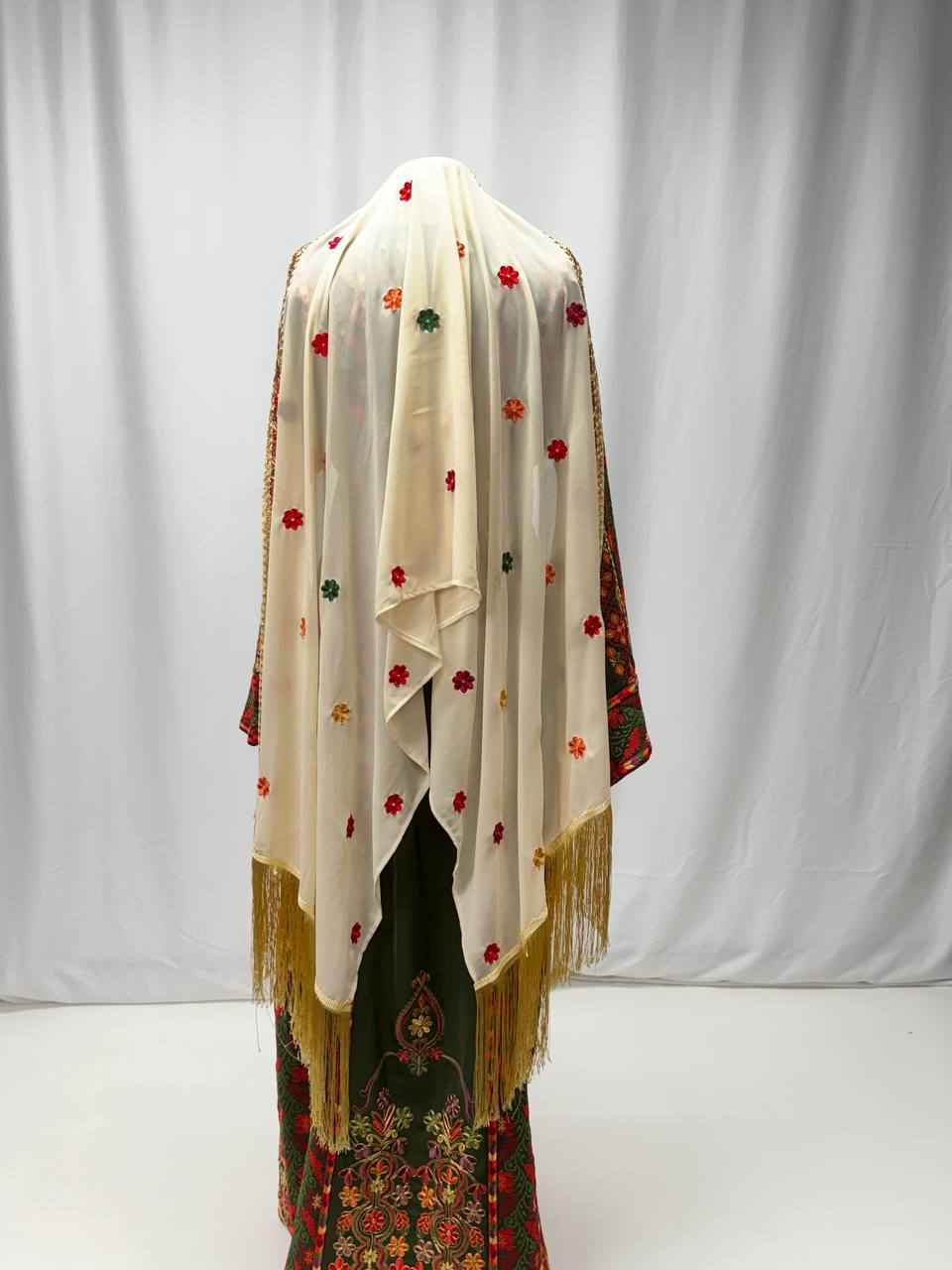 Imperial Blossom Fringe Shawl/Khirka