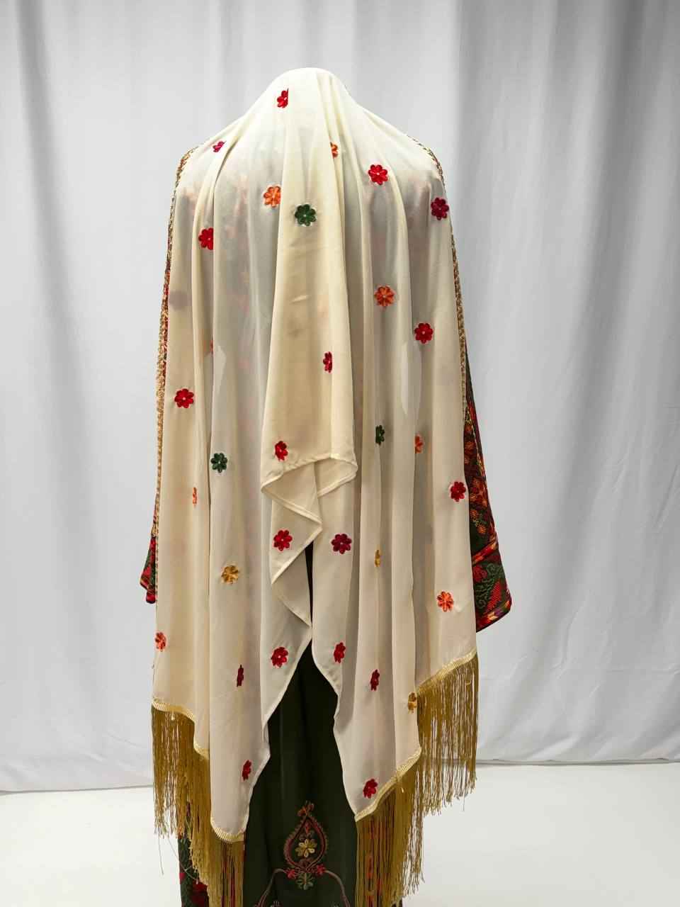 Imperial Blossom Fringe Shawl/Khirka